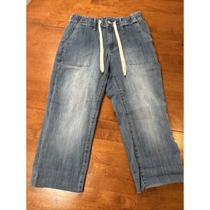 Judy Blue Jeans Women's Size 28 Drawstring Blue Denim Cut Off